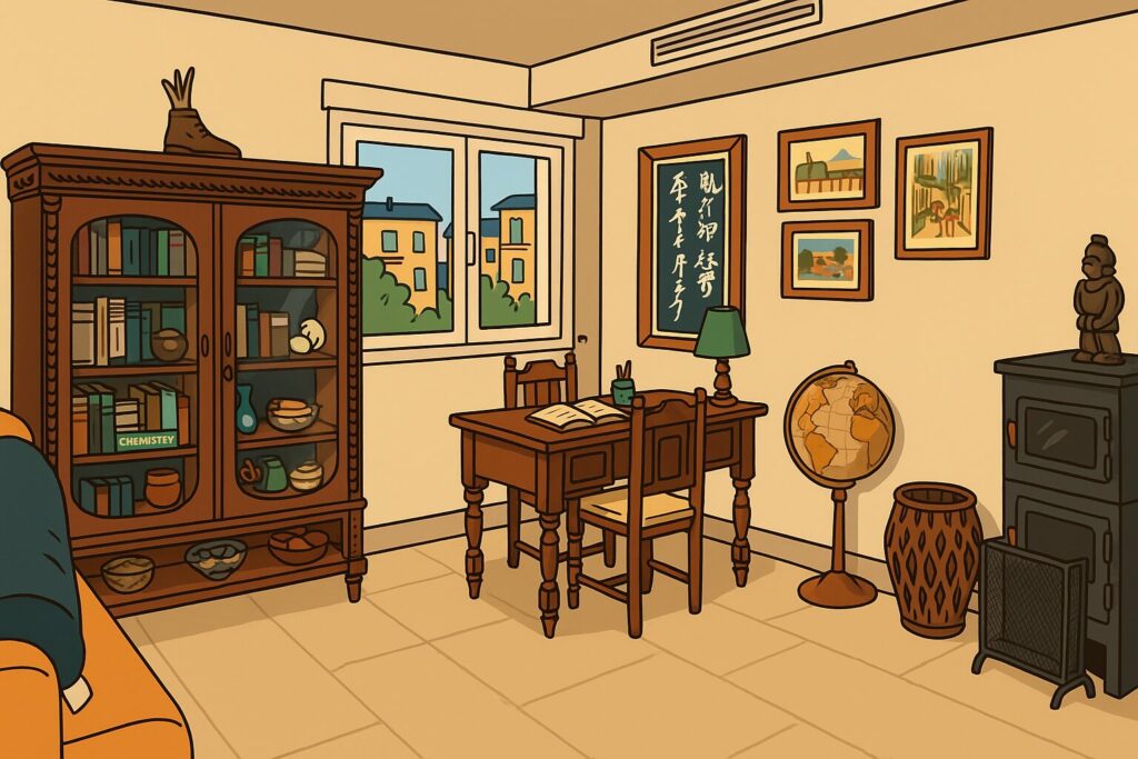 Salón con bola del mundo